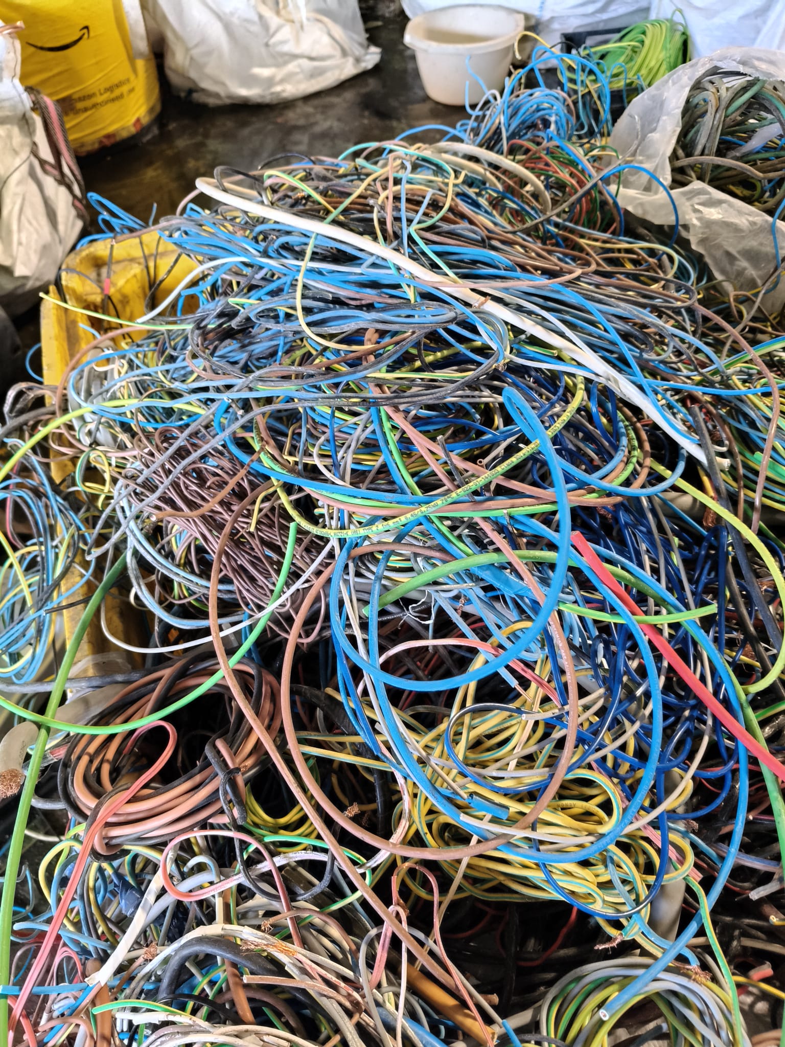 Cable sucio recogido